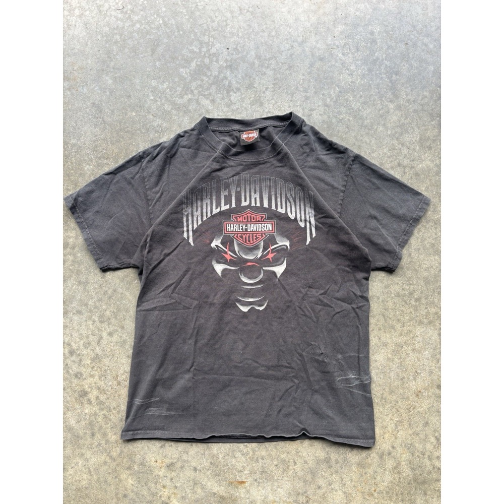 Vintage Harley Davidson Faded Clown Lake George New York T Shirt Size Medium
